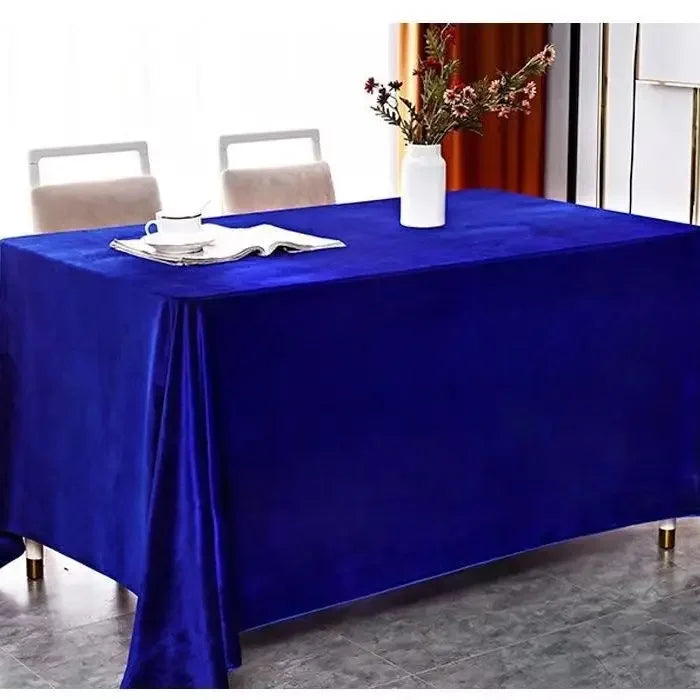 Nappe de table effet velours - Bleu électrique