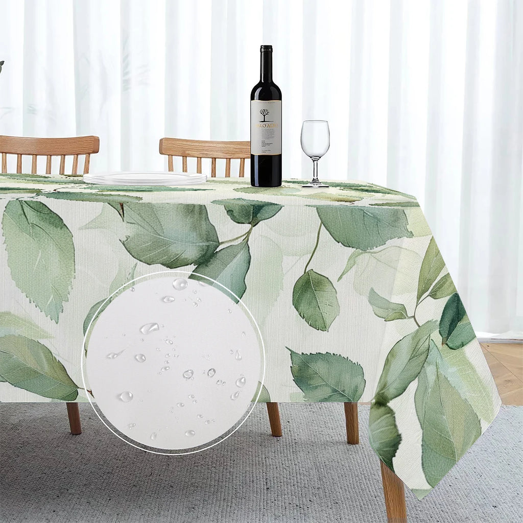 Nappe de table imperméable imprimé feuilles de palmier