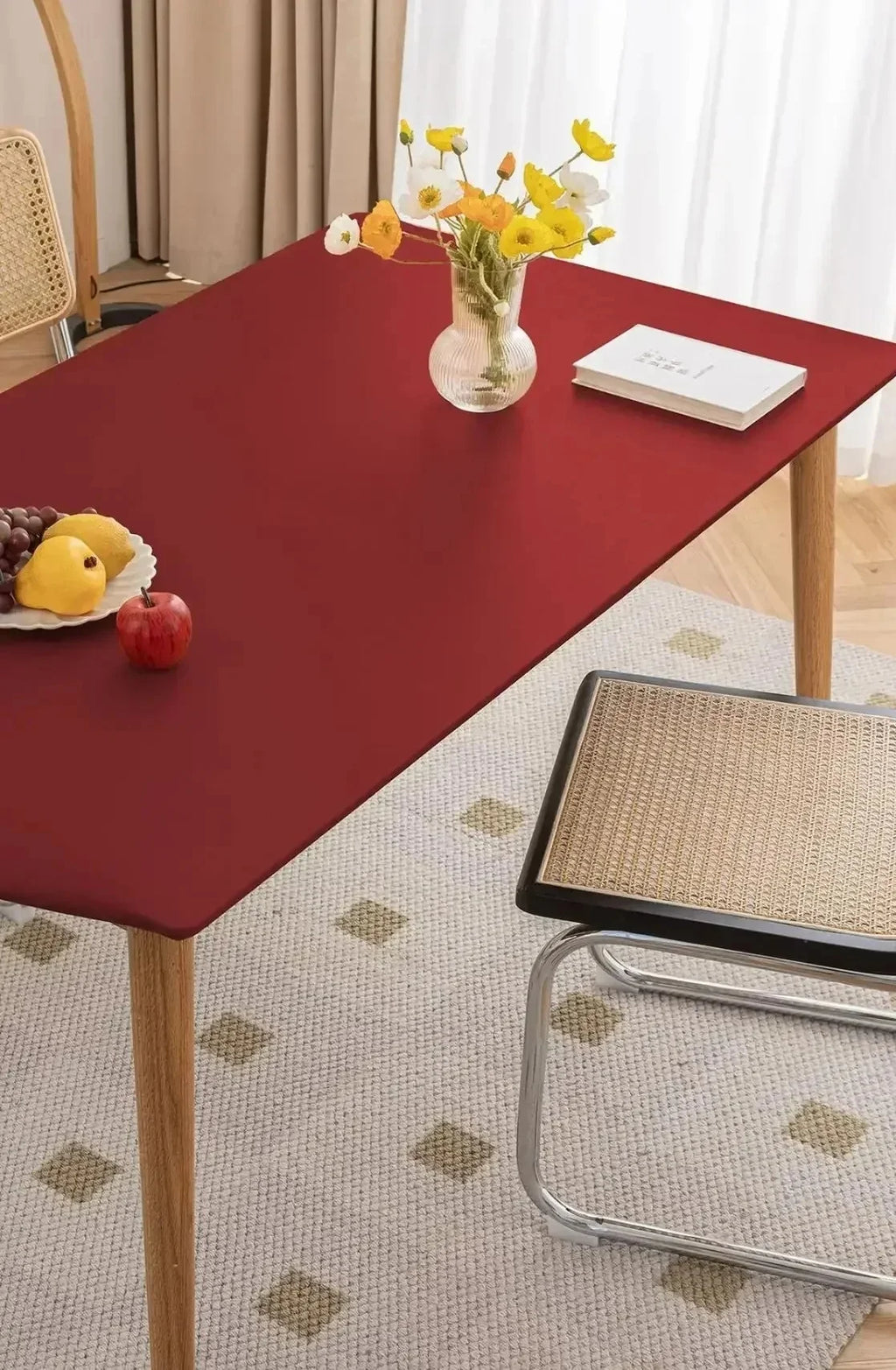 Nappe de table rectangulaire extensible - Rouge