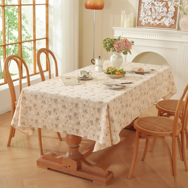 Nappe de table florale en coton de style coréen