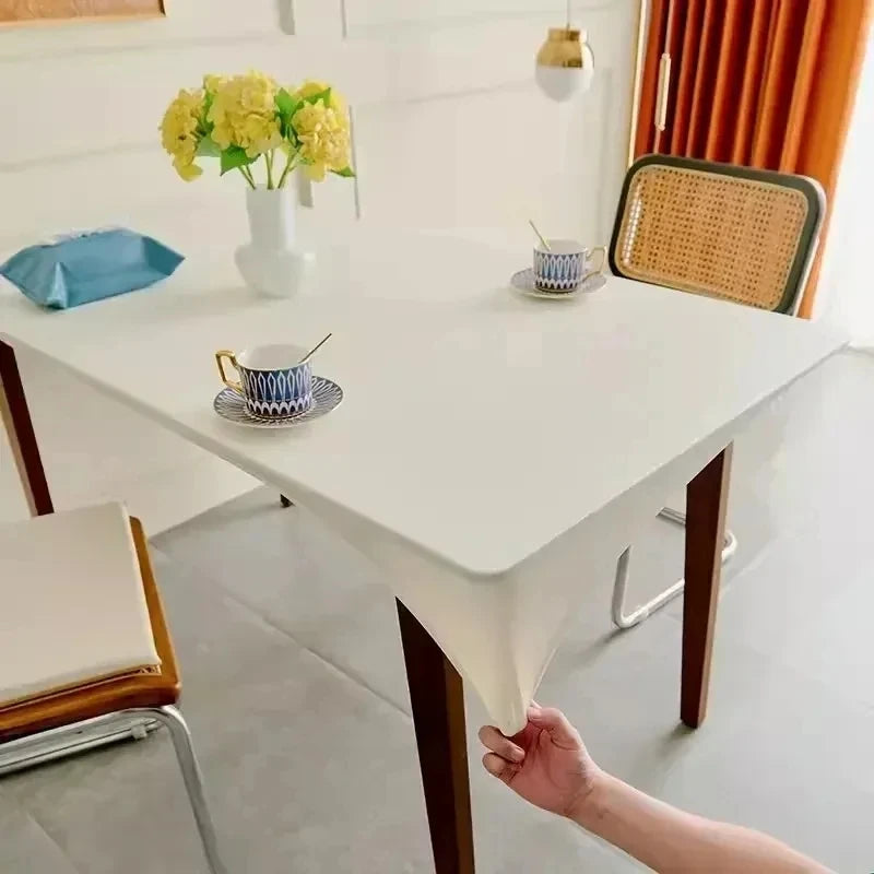 Nappe de table rectangulaire extensible - Blanc