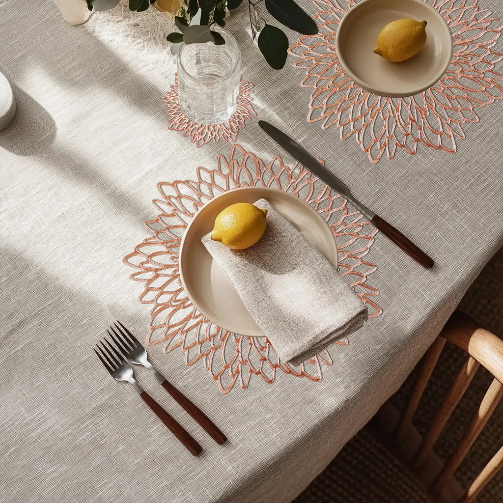 Lot de 6 Napperons en PVC - Rose gold