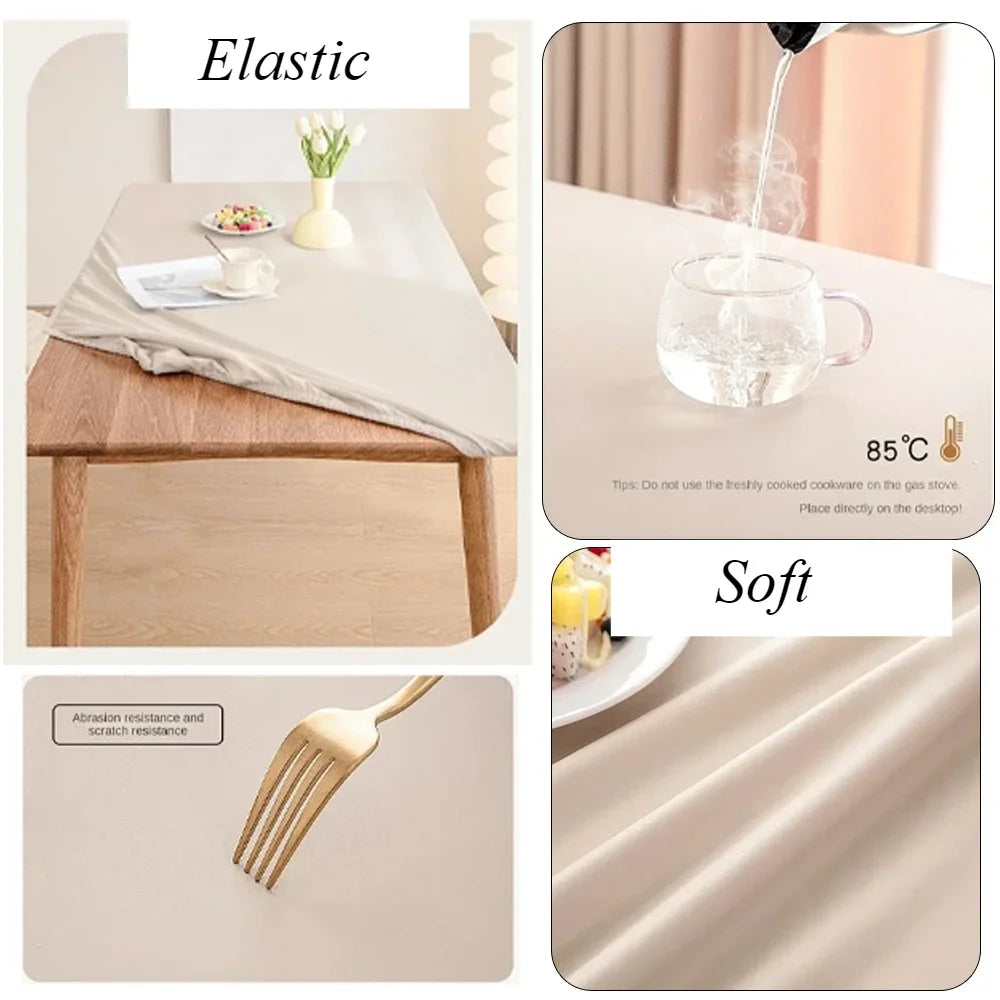 Nappe de table rectangulaire extensible - Rose