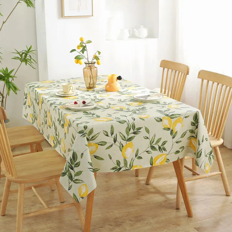 Nappe de table en PVC imprimé citron