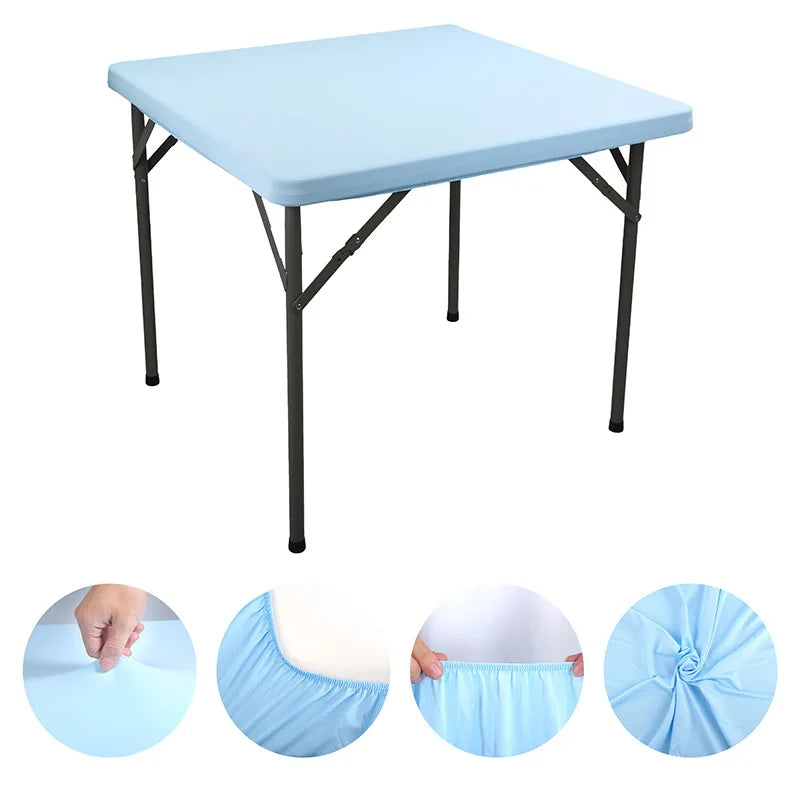 Nappe de table carrée extensible - Bleu