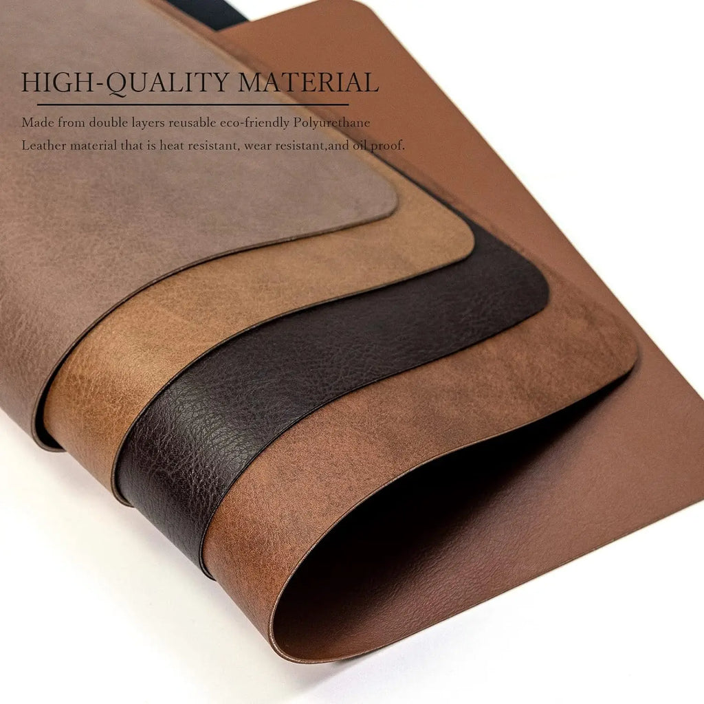 Lot de napperons en similicuir antidérapants résistants à la chaleur